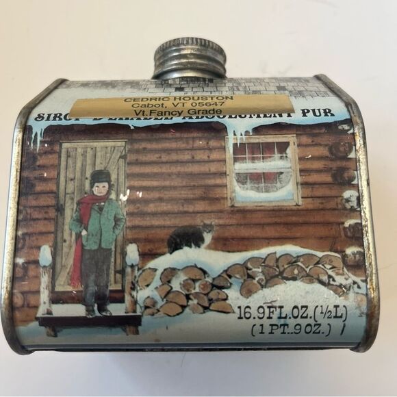 Vintage Vermont Maple Syrup Log House New England Container Company 1984 - Picture 4 of 9